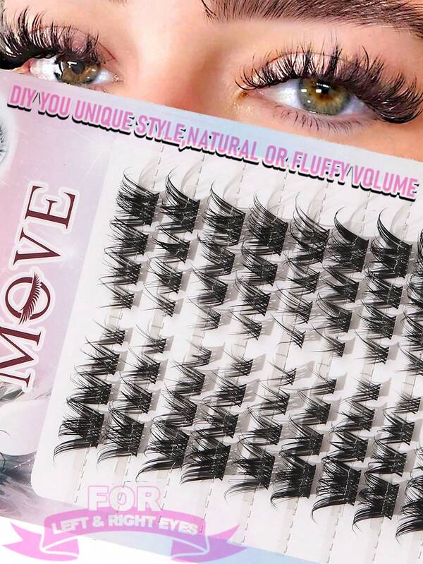 80 عنقود رموش فردية، طراز روسي D، أداة مكياج لتطويل الرموش، سميكة ومنحنية، مناسبة للاستخدام المنزلي DIY، قابلة لإعادة الاستخدام، مثالية للمبتدئين، عناقيد رموش ناعمة وفضفاضة، أطوال مختلفة