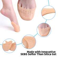1 Pair TPR Toe Protector, Forefoot Pad, Dance Anti-Friction Sleeve, Anti-Pain/Breathable Non-Slip, Suitable For Ballet, High Heels, Essential For Dance Practice - Multicolor - View 5