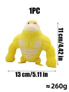 1/3个弹力橡胶大猩猩玩具，圣诞礼物，乳胶填充恶作剧娃娃，创意搞笑恶搞玩具，柔软可爱，可自由拉伸，用于缓解压力和焦虑，办公室和旅行减压玩具，玩具，抗压，派对游戏 - 彩色 - 查看 12