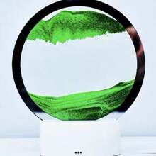 1pc Led Creative Sandglass, Festival Gift, Glass Liquid Sand Painting Night Light, Usb/Battery Dual-Use Touch Night Light, Bedroom Ambient Table Lamp, Home Decoration, Gift For Friends Birthday Gifts Graduation - Glass Quicksand Painting Night Light - View 7