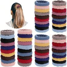 Wetopkim 20pcs/Mixed Hair Scrunchies, Non-Slip Seamless Hair Accessories, Suitable For Thick Curly Hair, Lightweight With Excellent Elasticity, Stretchable Solid Color Casual Fabric