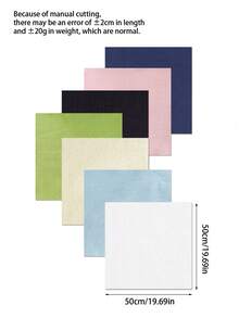 7 piezas de tela tipo lino de 50*50cm en colores mixtos, tela de mezcla de lino para costura, material tejido colorido para ropa, macetas, bordado, punto de cruz, lienzo, adecuado para manualidades, acolchado, costura, sofá, bolsas, artesanías - Multicolor - Ver 6