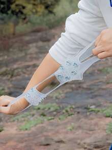 1双防滑鞋套冰爪，户外冬季鞋钉，雪地攀岩防滑冰爪