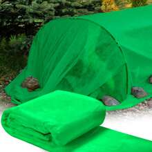 绿色植物覆盖物防霜防晒，厚防冻毯，可抵御 28°F 的低温，浮动行，花园织物材料，冬季防寒，园艺羽绒 - 綠色 - 查看 1