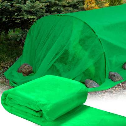 绿色植物覆盖物防霜防晒，厚防冻毯，可抵御 28°F 的低温，浮动行，花园织物材料，冬季防寒，园艺羽绒