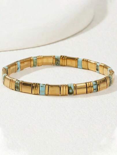 1 Fashion Elegant Boho Style TILA Bead Bracelet,Suitable For Women's Daily&Party&Vacation,Beach Vacation Accessory