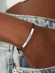 suteyi God Control Inspiration Bracelet, Unisex Adjustable Braided Christian Bracelet With Inspirational Message Card, Perfect Religious Gift For Her And Him - Multicolor - View 2