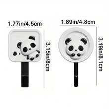 Gancho colgante de panda lindo, sin necesidad de perforar, accesorios de baño de moda montados en la pared para colgar toallas y ropa, fácil instalación, gancho práctico