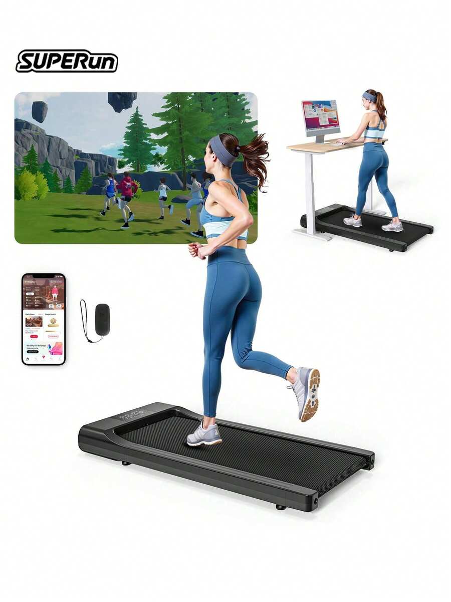 Flat Walking Treadmill 2.5HP Motor 1-6km/H Speed Anti-Slip Shock Absorption Portable Treadmill For Home Office Exercise Machine - View 1