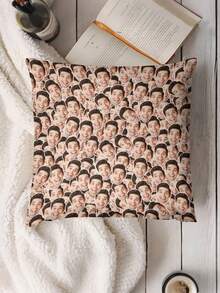 1pc Custom Funny Face Pillow Cover, Multi-Face Pillowcase, Personalized Plush Couple Pillow Cover, Custom Birthday/Anniversay Gifts,Christmas Gifts,Personalised Gifts,Customised Gifts, Gifts For Boyfriend,Ideal Gifts For Girlfriend,Ideal Gifts For Friends - Multicolor - View 7