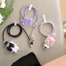 5-Piece Set 20W Charger Protective Cover EU Version, Protect Your 13 Pro Max Cable, Soft Heart Shape Charger Cover Compatible With 11 12 13 14 15 16 17Pro Max Cables, Charger Protector - Multicolor - View 2