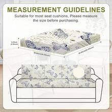 HANDONTIME 8Pcs Patio Cushion Covers Stretch Outdoor Couch Cover Cushions Outdoor Furniture Waterproof Patio Furniture Cover Pets Sofa Covers Washable (Khaki,Cover Only) - B:bướm - Xem 10
