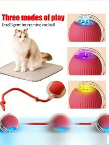 PETSIN 1 件宠物互动重力滚球玩具，自动电动猫玩具，智能球，供小猫玩耍和消除无聊 - 彩色 - 查看 5