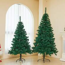 1pc Artificial Christmas Tree With Metal Frame (17.72in/47.24in/35.43in/59.1in/70.87in/82.68in) - Full Branch Assembly Without Lights, Stable For Indoor/Outdoor Home, Office And Event Decoration, No Power Required - Green - View 11