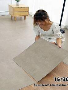 15/30 piezas de baldosas autoadhesivas mate, impermeables, resistentes a los arañazos, con textura de mármol de lujo antideslizante para pisos y paredes para cocina, baño, sala de estar, dormitorio, decoración del hogar DIY fácil con respaldo adhesivo - Multicolor - Ver 2