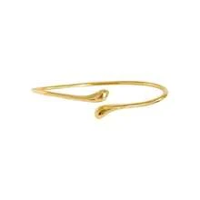 Plain Women's Cuff Bracelet, Adjustable Teardrop Opening Bracelet, Modern Niche Design Bracelet - Vàng - Xem 2