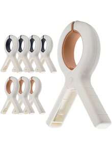 8个装沙滩巾夹、防风防晒床单固定夹、防滑晾衣绳夹、防滑晾衣绳挂钩、床单固定夹、衣夹 - 彩色 - 查看 2