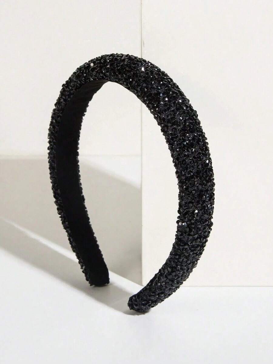 Party 1pc Teen Girl's Starry Gem & Faux Pearl Decorated Prom Headband,Hairband,Hair Hoop,Hairband,Hair Hoop Headbands, Black Hair Accessories Accessories - FG175-淺棕色 - 查看 1