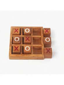 经典木制井字棋游戏套装 - 9 个棋子和 1 个底座，适合 14 岁及以上玩家，是家庭游戏之夜和家居装饰的完美之选 | 适用于咖啡桌、客厅、书桌 - 非常适合成人游戏之夜、派对游戏、农舍风格装饰 - 无需电池，绝佳的礼物创意，情人节礼物，咖啡桌游戏 | 经典棋盘游戏 | 木制游戏棋子，XOXO 棋盘游戏，互动游戏，非常适合旅行和休闲策略棋盘游戏。 - 彩色 - 查看 10