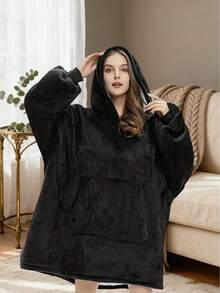 1 Bộ áo khoác chăn mặc được - Áo nỉ lông xù cỡ lớn có tay áo và túi ngoại cỡ, chăn ấm áp unisex phù hợp cho ghế sofa hoặc giường, chất liệu vải flannel thoải mái, cần thiết cho Halloween và Giáng sinh, có thể dùng làm đồ ngủ, ấm áp và dễ chịu, tuyệt vời để trang trí nhà cửa, dự tiệc và làm quà tặng Giáng sinh. - Nhiều màu - Xem 7