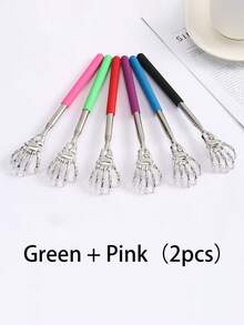1PC Extendable Back Scratcher, Stainless Steel Portable Telescopic Rubber Handle Back Scratchers For Thanksgiving, Birthday, Christmas Gifts,School,Back To School,Travel,Travel Essentials,Home Essentials,Spa,Massage Tool,Massage,Massager,Spa - Multicolor - View 20