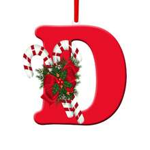 زخارف حرفية من الألف إلى الياء لتزيين شجرة عيد الميلاد - علامات شخصية معلقة للأبجدية الإنجليزية لصنع زخارف DIY