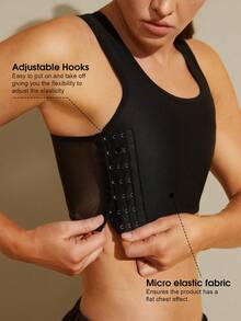 1pc Women Chest Binder Compression Top, Trans, Transgender FTM, Adjustable Seamless Binding Vest For Large Bust