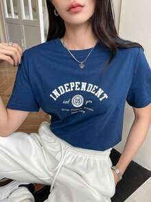 Camiseta Gráfica Con Letras - Blanco - Ver 7