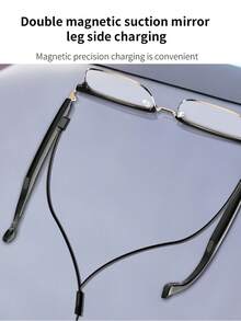 1pc Smart Glasses New Wireless Headset Black Technology Men And Women Outdoor Cycling Sports Navigation Voice Listening To Music Call Voice Assistant Wake Up Remote Control Photo Apple Android Phone Universal Anti-Ultraviolet Sun Sunglasses Lens Automatic Color Change Suitable For A Variety Of Face Shapes