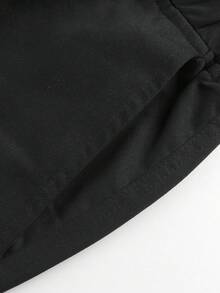 1pc Young BoyDurable, Easy-Care Casual Pants With Side Pockets For School/Daily Wear - Black - View 5