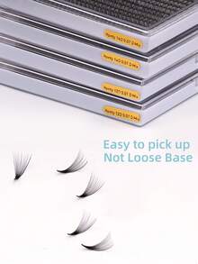 600 Stücke 20 Reihen XXL Tablett 12D 14D Mega Volumen Wimpern Handgefertigt Russisches Volumen Promade Volumen Fächer Ultra-Schnell Schmal Spitz Dünn Basis Importierte Koreanische PBT Faser Ultra Dunkel Weich C D Locken 8-15mm Vorgefertigte Fächer Wimpernverlängerungen Premium Profi