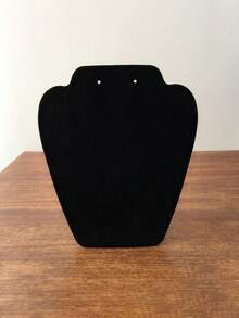 Présentoir élégant pour colliers et boucles d'oreilles, présentoir pour colliers et boucles d'oreilles, boîte de rangement en velours noir pour boucles d'oreilles, colliers, pendentifs, bijoux, cadeau de Saint-Valentin et de Noël.