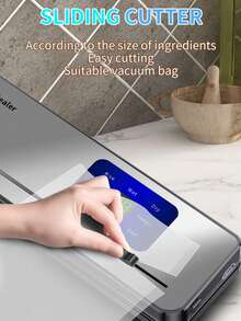 可充电自动真空封口机 - 迷你家用食品保鲜密封机电池容量 2000mAh - 黑色 - 查看 3