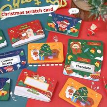 20pcs Christmas Scratch Off Cards With Golden Tickets - Reveal Hidden Messages, Santa, Polar Bears, Merry Christmas - For Secret Santa, Party Favors, Gifts - Elegant Holiday Stationery - Compatible With Standard Printers - Ideal For Christmas, Birthdays, Corporate Events - Bulk Scratch Cards For Gifts, Festive Gifting, Cartoon Themed Cards, Versatile Gift Cards