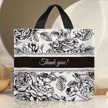5/10/50pcs Premium Gift Bags, Thank You Shopping Bags With Soft Loop Handles - Multipurpose Shopping And Party Favor Bags For Weddings, Birthdays, And More - Durable Plastic Craft Bags For Home Decor, Room Decor, And Christmas Decorations