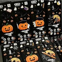 4 Pieces, Halloween Cute Student Style Brush Pen With Highly Attractively Ins Style, Black Ink Pen With ST Head, Halloween Gift
