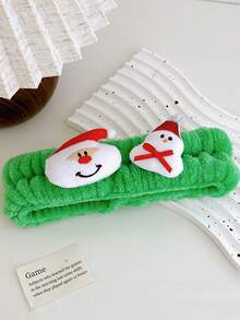 1pc High-Elastic Christmas (Women's Coral Fleece Headscarf Style) – Suitable For Assisting Both Men And Women In Facial Cleansing, And Can Also Be Used As Christmas Home Decor And Christmas Head Decoration,Gifts,Travel,Gifts For Women,Hair Stuff,Stocking Stuffers