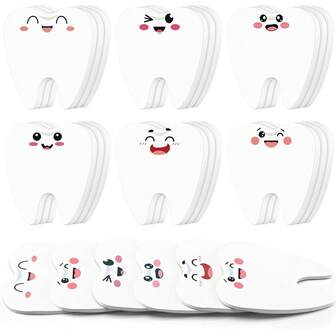 6/12张牙科助理便利贴，牙科保健助理礼品，趣味办公用品，适合送给同事、女性、医生、护士