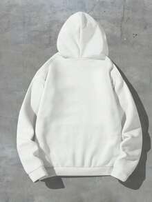 Sudadera con capucha casual para hombres, chaqueta deportiva con impresión de letras 3D de alta definición, cómoda y suave, adecuada para uso diario y actividades al aire libre