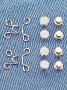 2pcs Casual Comfortably Women's Adjustable Waist Button, No Drill Skirt Waist Extender, Detachable Waistband For Jeans Summer, School Fall, Autumn, Halloween