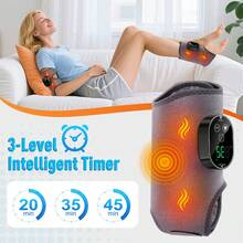 Hailicare Heat & Vibration Foot Massager - Dual Motor Ankle/Calf Massage With 3 Speed Levels, 3000mAh Type-C Rechargeable, Adjustable Strap, Fits Left/Right Feet Multi Functional Heating Pad Suitable For Heating And Vibrating Massagers In Areas Such As Ankles, Calves, Arms, Etc - Grey - View 6