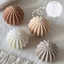 3件套玫瑰球蜡烛模具，硅胶模具，适用于香薰蜡烛、手工皂、家居装饰、树脂工艺品、情人节装饰 - 白色 - 查看 6