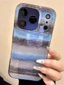 Custodia per telefono in autunno e inverno, di lusso e carina, con motivo a righe e graffiti, compatibile con 17 Pro Max, 17, 16, 15, 14, 13, 11, 12 Pro Max, 16, 15, 14 Plus, finitura lucida, antiurto e protettiva