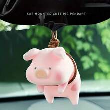 [Heart Hanging Rope Pig]Cute Little Pig Car Pendant Interior Hanging Decoration Rearview Mirror Hanging Ornament Car Creative Decoration For Men And Women - 1個 - 查看 8