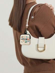 Geantă compactă pentru medicamente și portofel pentru monede, cu buzunar sigur cu fermoar și clemă tip carabină, husă/organizator multifuncțională din poliester durabil pentru medicamente, consumabile, monede și obiecte mici, geantă de călătorie portabilă și ușoară, cu imprimeu vibrant distractiv și design grafic jucăuș, ideală pentru profesioniștii din domeniul sănătății, studenți, lucrători de birou și călători, utilizare zilnică perfectă, ziua de naștere, Crăciun, Anul Nou, Ziua Îndrăgostiților, cutie de pastile pentru cadouri de la întoarcerea la școală, organizator de medicamente, geantă de depozitare a medicamentelor pentru călătorii în aer liber, articole esențiale, geantă de prim ajutor.