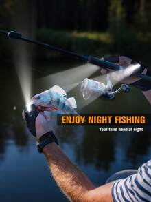 1 Pair Of LED Flashlight Gloves - Perfect For Car Maintenance, Night Fishing, Running, Camping, And Hiking! (Excluding Battery)