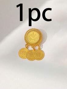 2pcS Bohemian Style Coin Brooch, Cheongsam Pendant With Small Ornaments, Female Lapel Button Ancient Style. - Butterfly - View 10