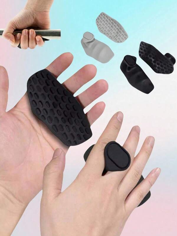 1 Pair Rubber Gloves For Weightlifting For Men And Women-Grip For Gym Weightlifting And Anti-Skid Exercise: Used For Gym Training And Exercise, Weightlifting, Dumbbell, Hard Pull, Lever Pad Pull-Ups, Anti-Skid And No Sweating., Deporte, Ejercicio En Casa, Hand Grip