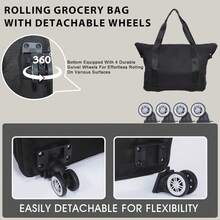 Shopping Bags And Cart - Black - View 4
