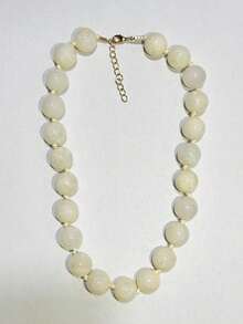 1 pieza Collar hecho a mano con cuentas, efecto de nube de resina geométrica redonda de estilo bohemio, adecuado para regalos y uso diario - Collar de nudo de cuentas de nube - Ver 23